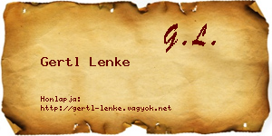 Gertl Lenke névjegykártya